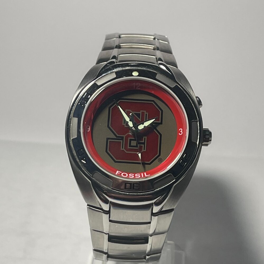 NC State Wolfpack NCAA Stainless-Steel Kaleido Watch by Fossil NEW